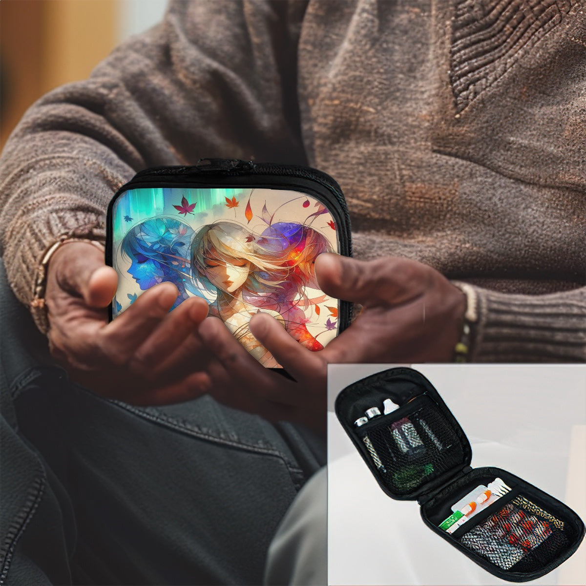 Embrace Your Inner Colors: A Journey of Self-Discovery Travel Medicine Or Electronics Accessories Case