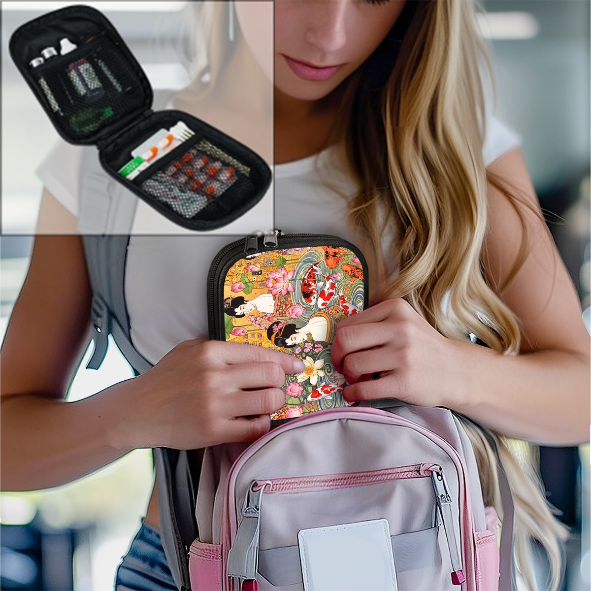 Golden Serenity Travel Medicine or Electronic Accessories Kit