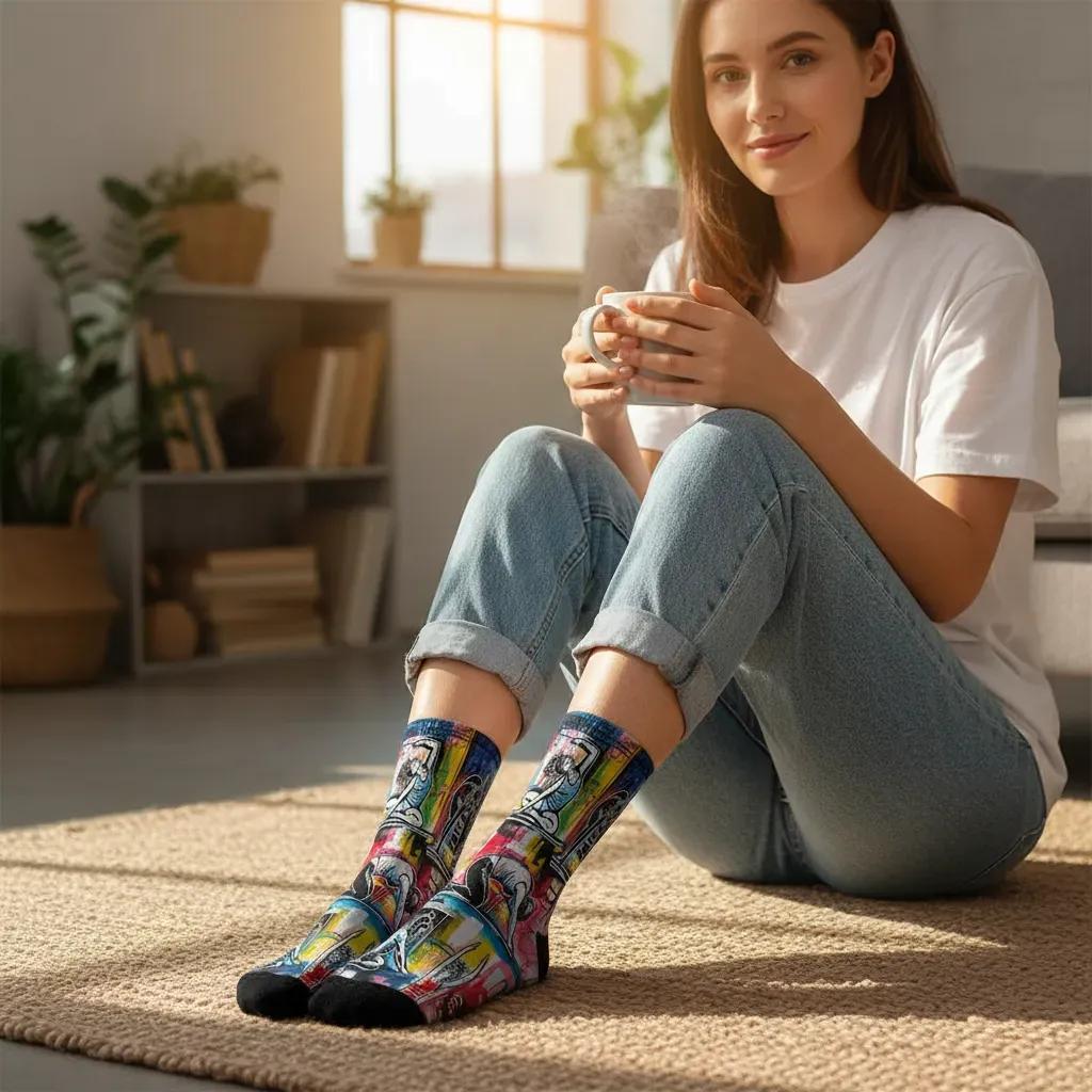 Stretch, Breathe, Flow – Yoga Poses Socks | Zeblismapo