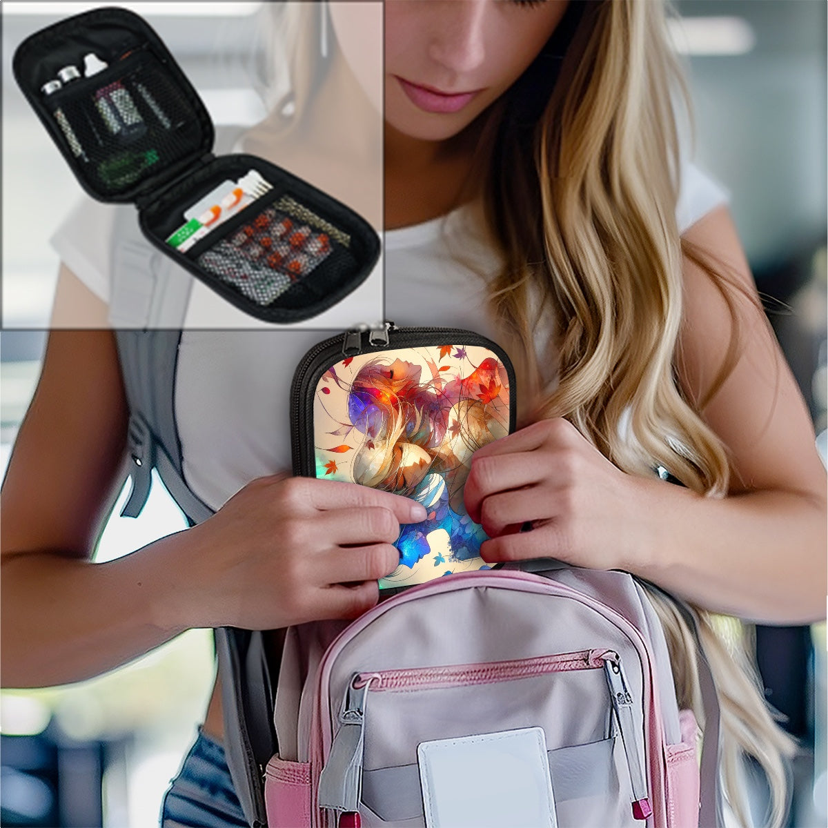 Embrace Your Inner Colors: A Journey of Self-Discovery Travel Medicine Or Electronics Accessories Case