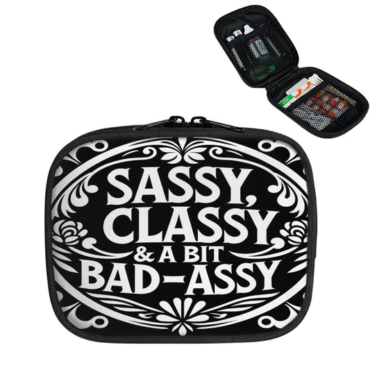 The Sassy, Classy & A Bit Bad-Assy Travel Medicine & Electronics Case