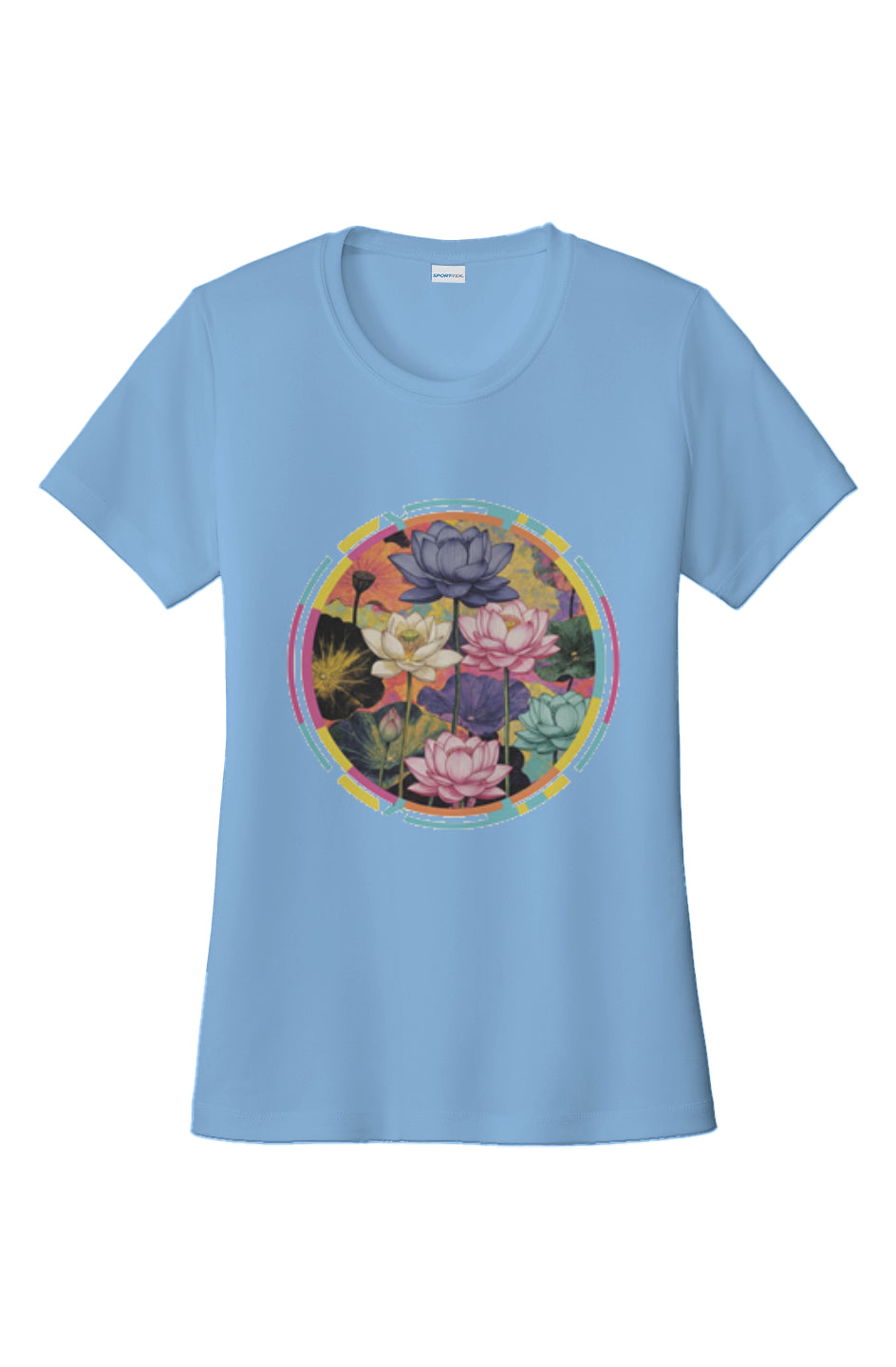 Sport-Tek Ladies Competitor Tee - lotus flower cir