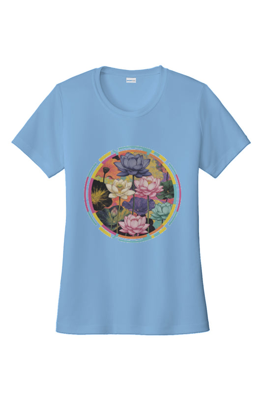Sport-Tek Ladies Competitor Tee - lotus flower cir