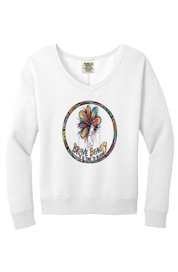 Beach Wash V Neck Sweatshirt