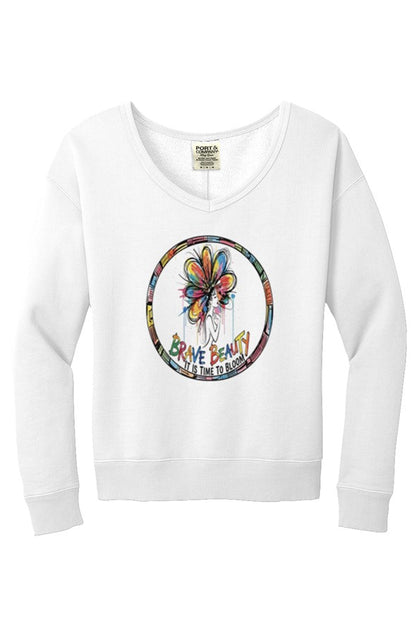 Beach Wash V Neck Sweatshirt