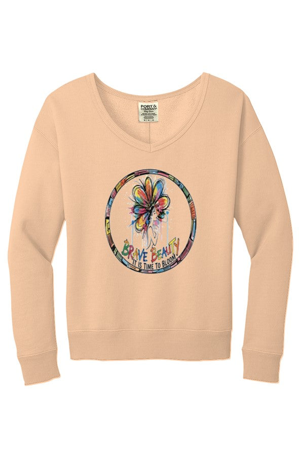 Beach Wash V Neck Sweatshirt
