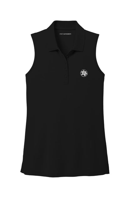 Womens UV Sleeveless Polo - TIGER LILY