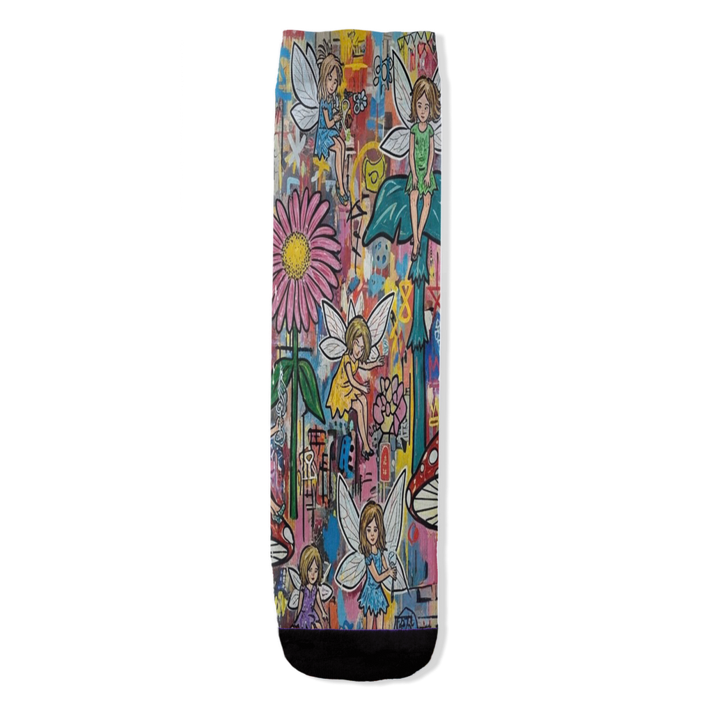 Enchanted Whispers pretty little fairies women's socks by Zeblismapo