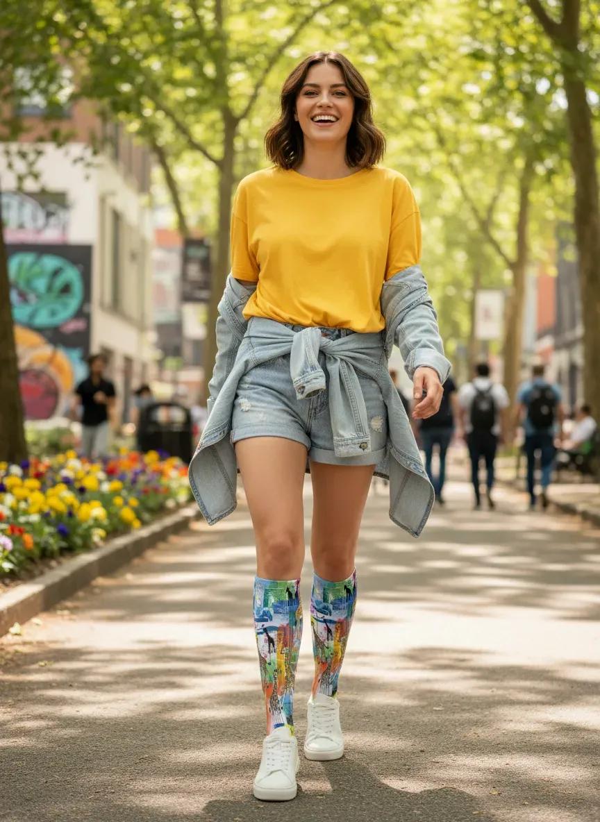 Rainbow Reach – Colorful Baby Giraffe Socks | Zeblismapo