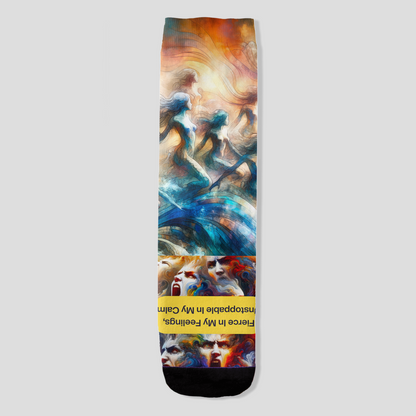 Inspirational empowerment novelty socks for women by Zeblismapo