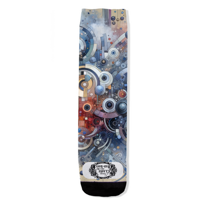 Sassy Classy Little Bad-Assy abstract circle women's socks by Zeblismapo