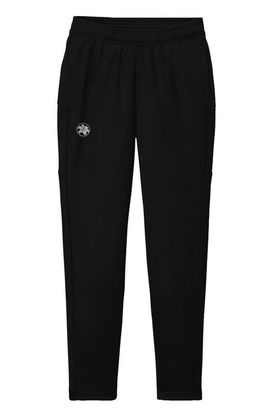 Womens Black Travel Pants - Tiger Lily right logo